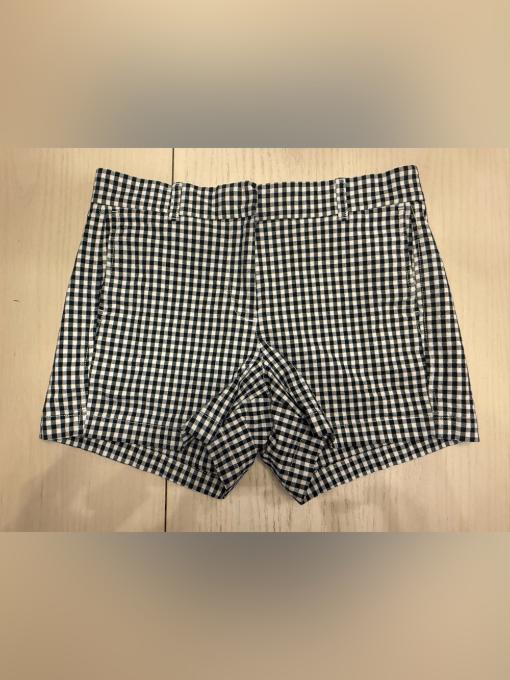 J.CREW Shorts, Women's Size  6 Black White, Checkered, Flat Front